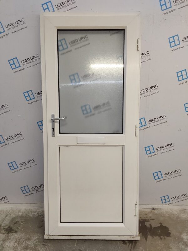 Used White Upvc Front Door 890mm x 2085mm C7D027 - Image 2