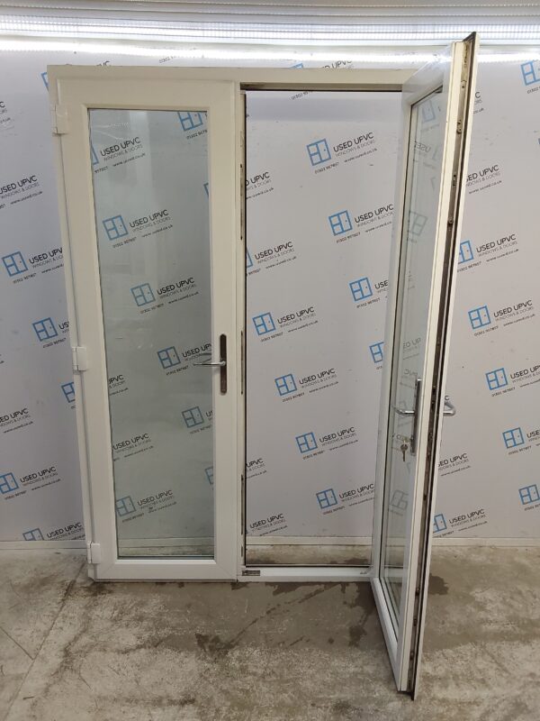 Used White Upvc French Doors 1415mm x 2225mm EA3 - Image 3