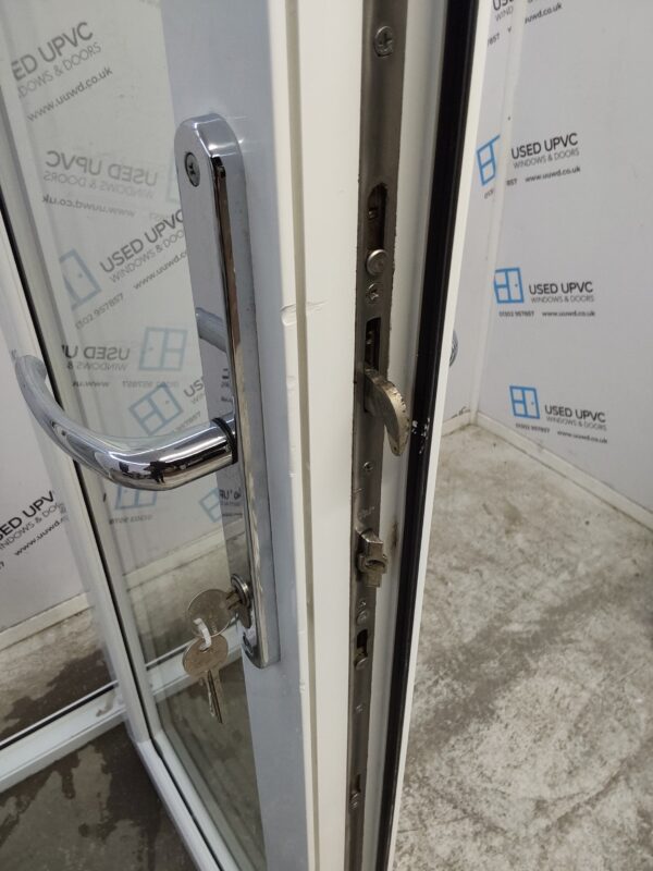 Used White Upvc French Doors 1415mm x 2225mm EA3 - Image 14