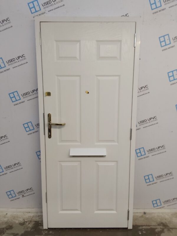 Used Red Composite Front Door 905mm x 2030mm 0577 - Image 2