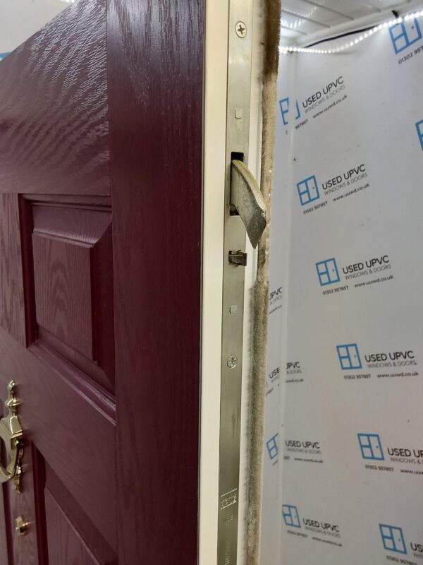 Used Red Composite Front Door 905mm x 2030mm 0577 - Image 9