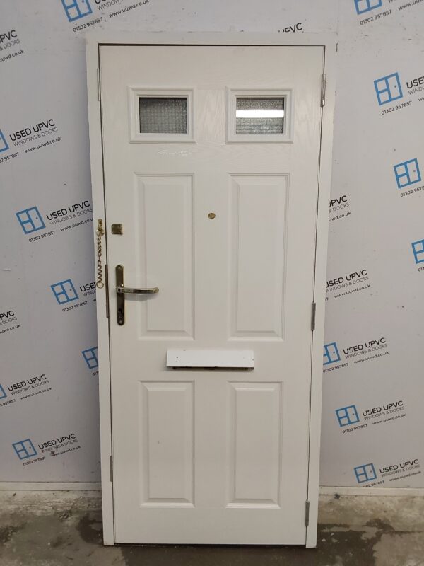 Used Red Composite Front Door 895mm x 2030mm 0400 - Image 2