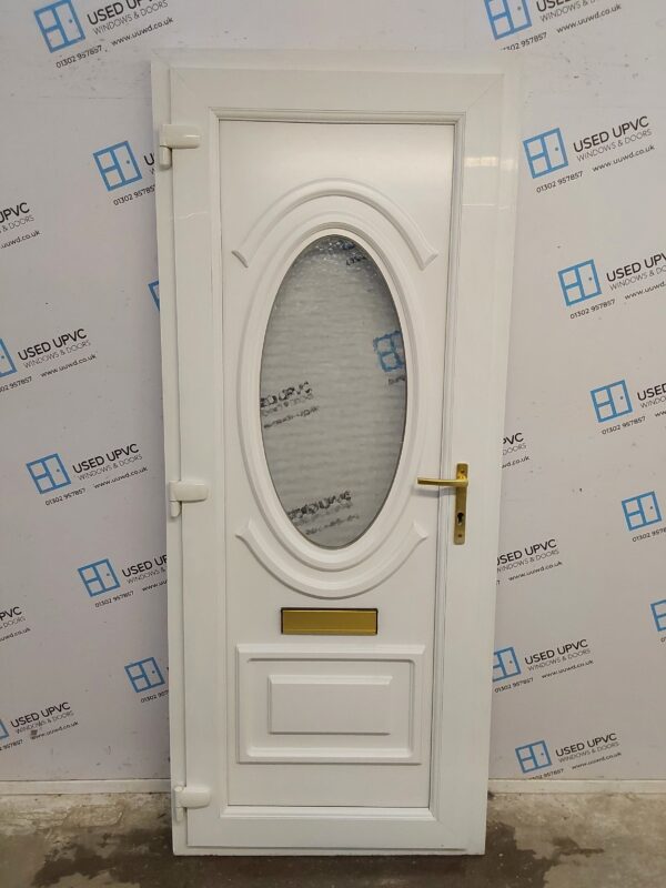 Used White Upvc Front Door 855mm x 2055mm 0283 - Image 2