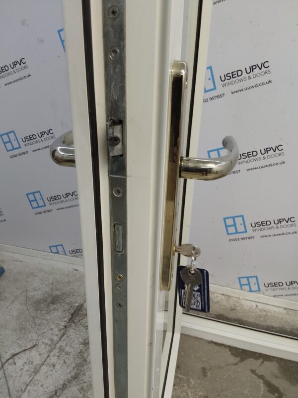 Used White Upvc French Doors 1635mm x 2110mm EA4 - Image 10