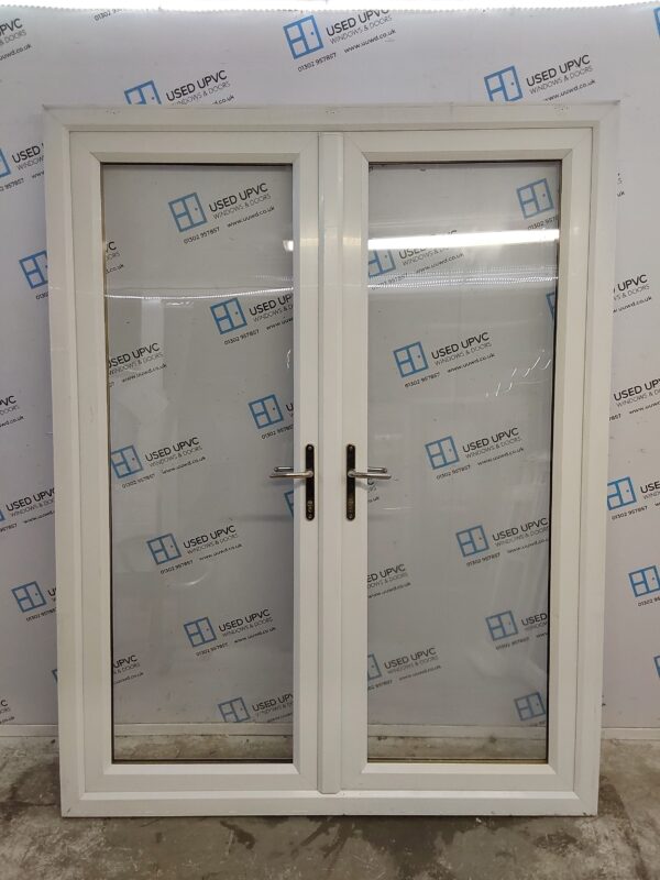 Used White Upvc French Doors 1635mm x 2110mm EA4 - Image 2
