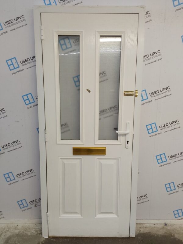 Used White Composite Front Door 900mm x 2085mm 0097 - Image 2