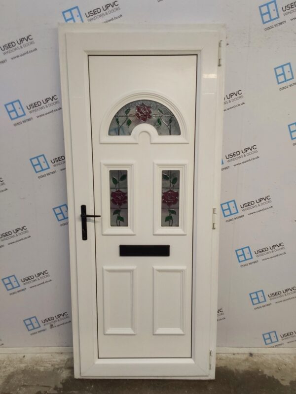 Used White Upvc Front Door 880mm x 2075mm 0120 - Image 2