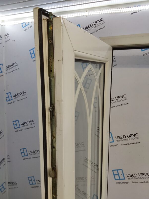 Used White Upvc French Doors 1360mm x 2090mm EA6 - Image 5