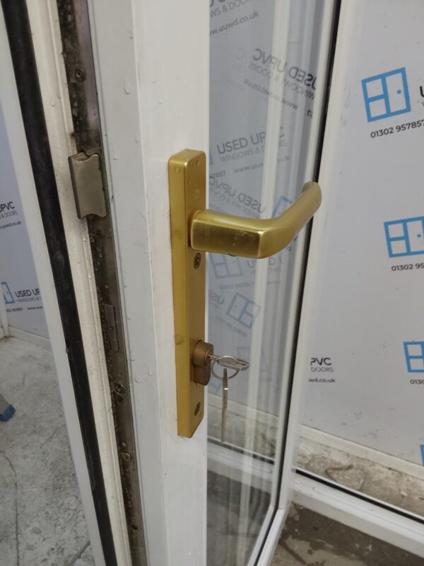 Used White Upvc French Doors 1360mm x 2090mm EA6 - Image 6