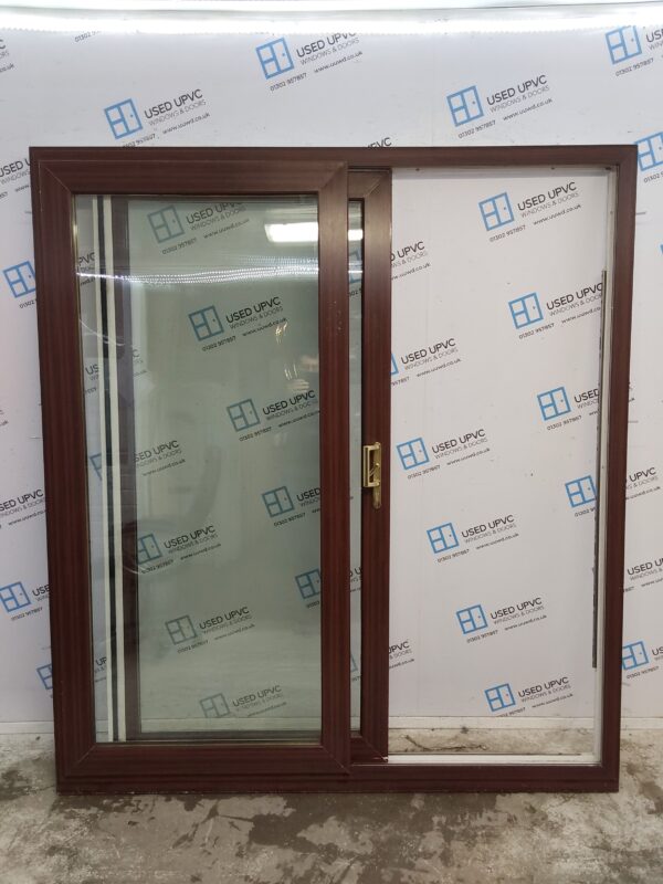 Used Woodgrain Upvc Sliding Patio Doors 1820mm x 2030mm (reduce to 2000mm) EA8 - Image 3