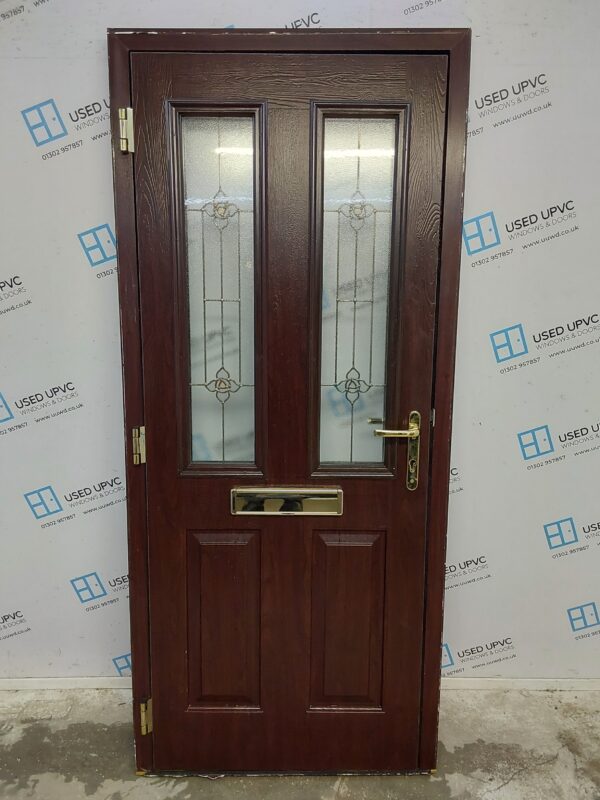 Used Rosewood Composite Front Door 880mm x 2020mm 0660 - Image 2