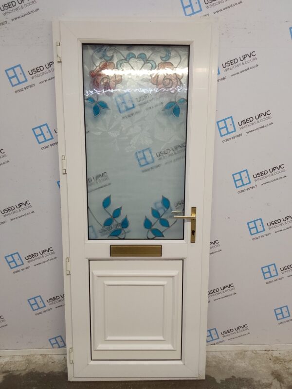 Used White Upvc Front Door 850mm x 2085mm 0054 - Image 2