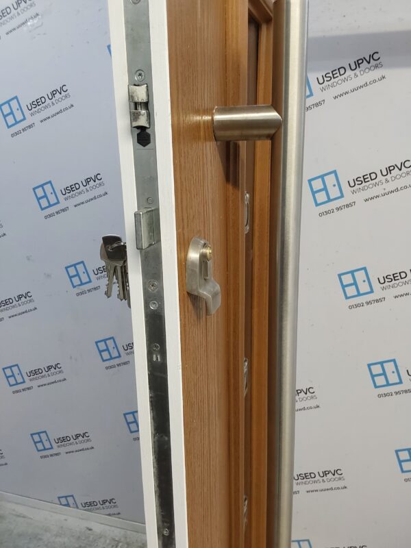 Used Oak Composite Door 890mm x 2015mm 0645 - Image 4