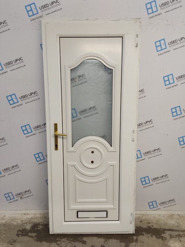 Used White Upvc Front Door 860mm x 2055mm (Reduce To 845mm) 0636 - Image 2