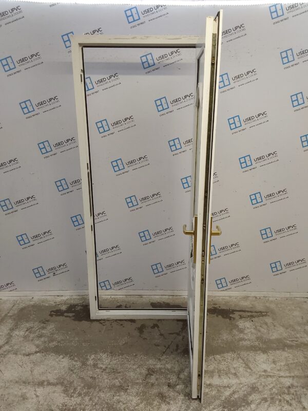 Used White Upvc Front Door 860mm x 2055mm (Reduce To 845mm) 0636 - Image 3