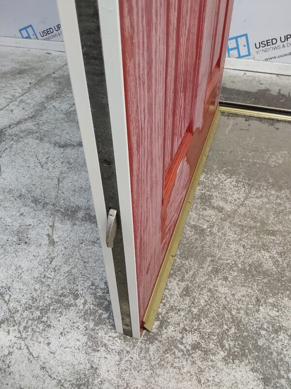 Used Red Composite Front Door 930mm x 2120mm (Reduce To 2070mm) 0533 - Image 6