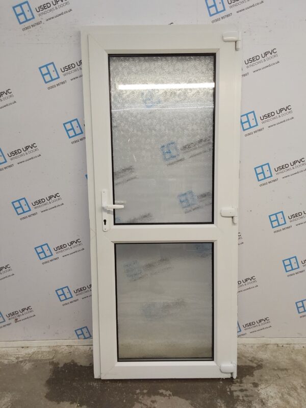 Used White Upvc Back Door 870mm x 2050mm 0130 - Image 2