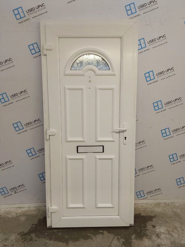 Used White Upvc Front Door 910mm x 2060mm (Reduce To 895mm) 0099 - Image 2