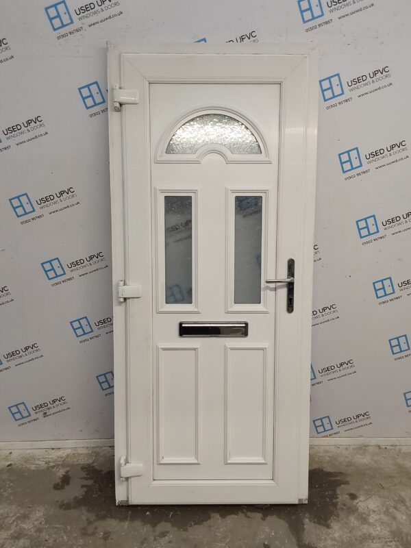 Used White Upvc Front Door 880mm x 2030mm (Reduce To 865mm) 0041 - Image 2