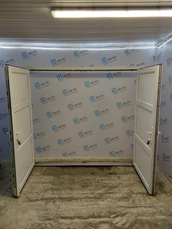 Used White Upvc French Doors 2290mm x 1980mm (Reduce To 2190mm) EA10 - Image 2