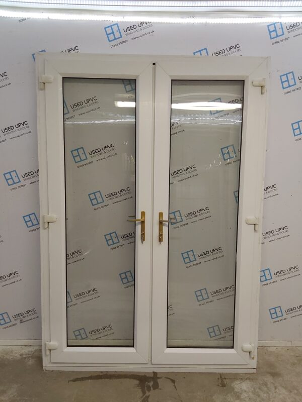 Used White Upvc French Doors 1495mm x 2155mm (Reduce To 1455mm) EA9 - Image 2