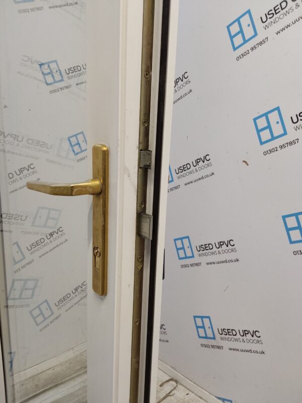 Used White Upvc French Doors 1495mm x 2155mm (Reduce To 1455mm) EA9 - Image 5