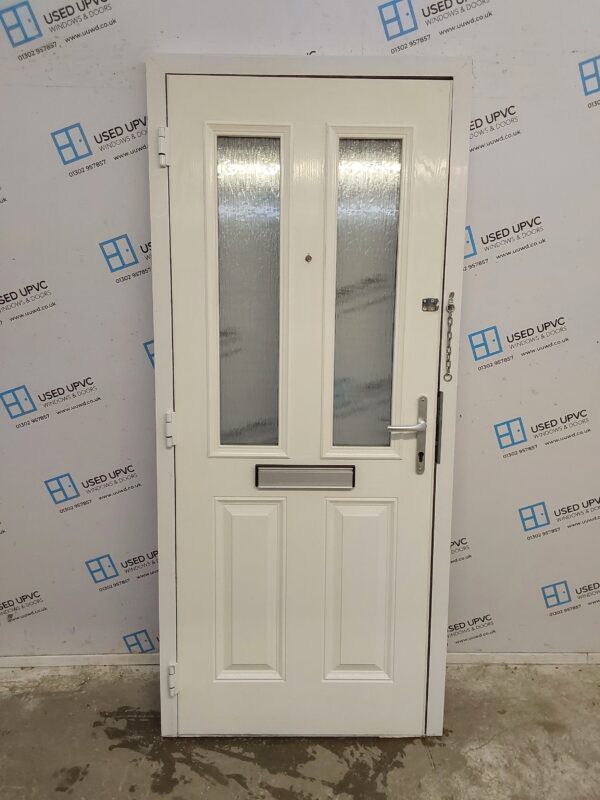 Used White Composite Front Door 900mm x 2050mm C7D062 - Image 2