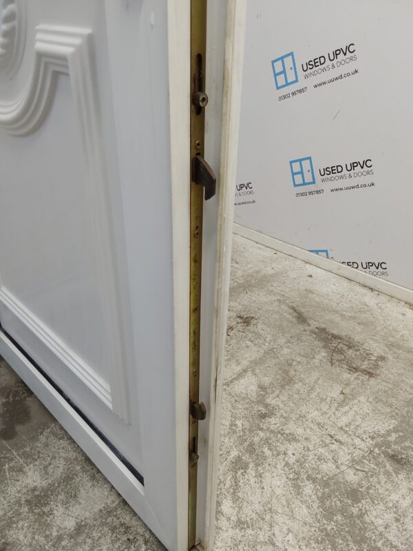 Used White Upvc Back Door And Arched Toplight 890mm x 2275mm C7D063 - Image 6