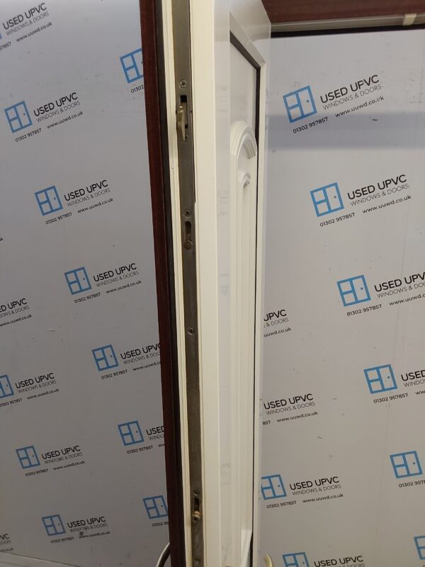 Used Woodgrain Upvc Back Door (Outwards Opening) 670mm x 2080mm C7D067 - Image 3