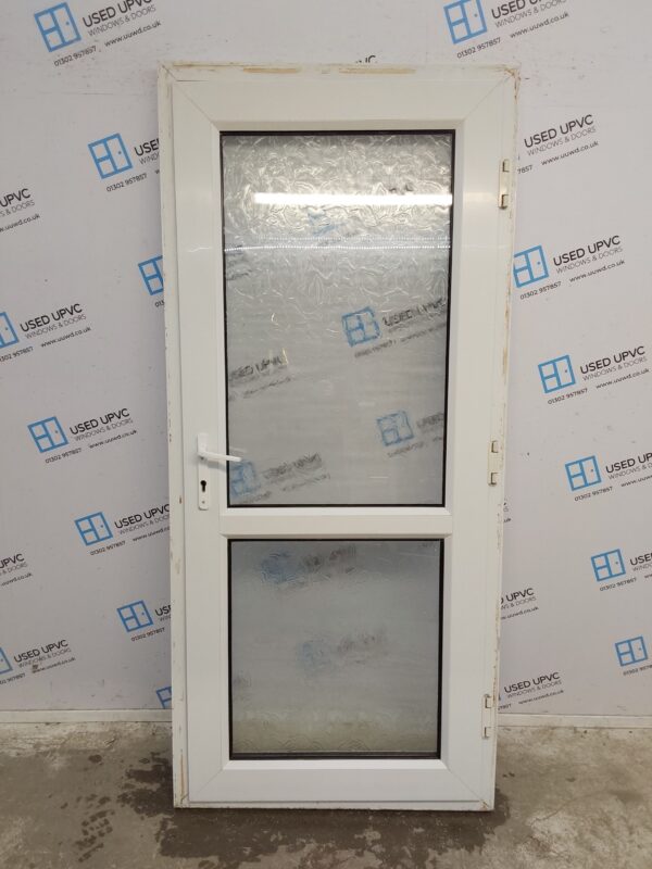 Used White Upvc Back Door 930mm x 2050mm C7D080 - Image 2