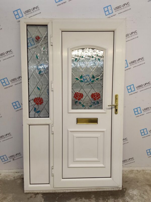Used White Upvc Front Door And Side Panel 1215mm x 2070mm DS003 - Image 2