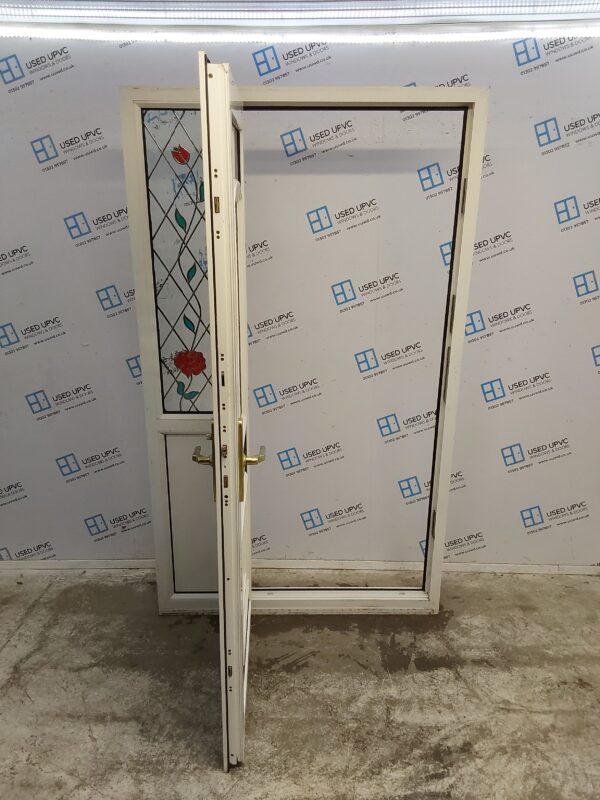Used White Upvc Front Door And Side Panel 1215mm x 2070mm DS003 - Image 3