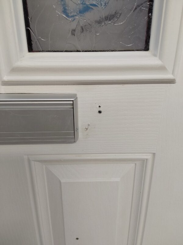 Used Red Composite Front Door 925mm x 2060mm C8D26 - Image 9