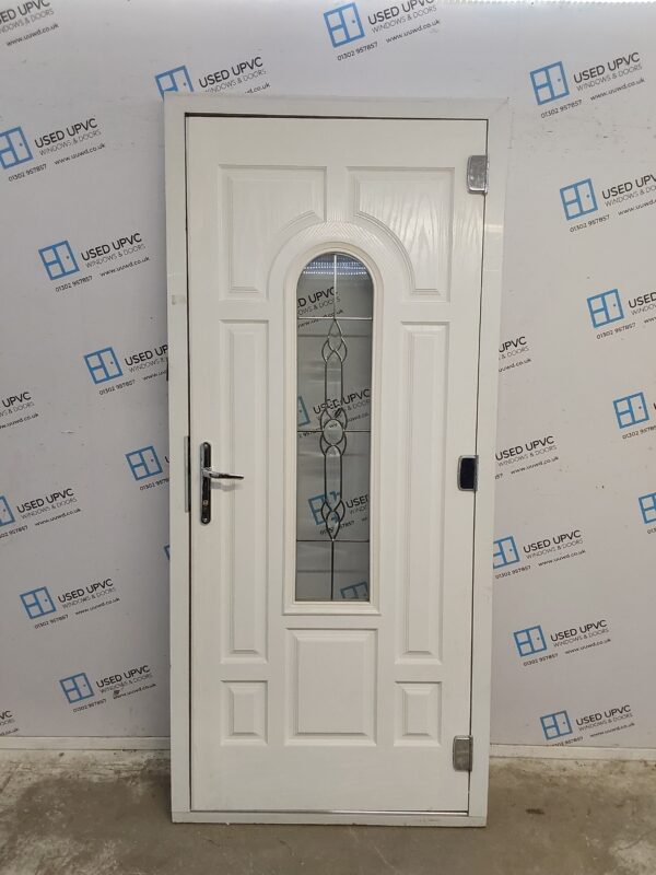 Used White Composite Back Door 940mm x 2100mm 0787 - Image 2