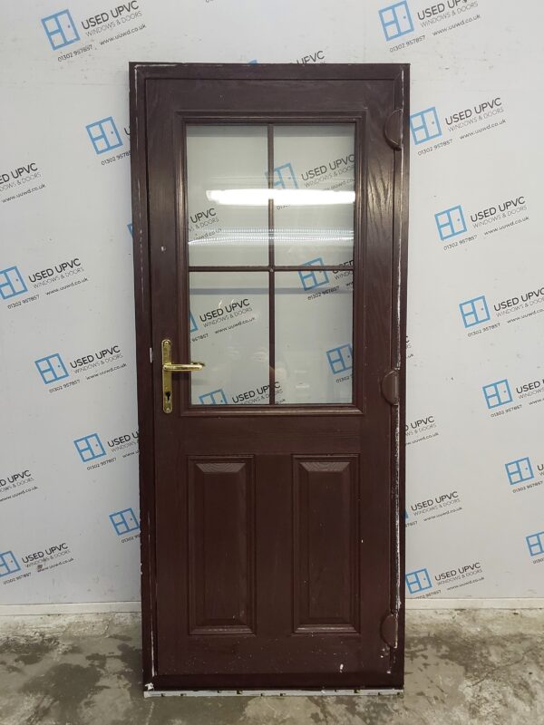 Used Rosewood Composite Back Door 870mm x 2040mm C12D07 - Image 2
