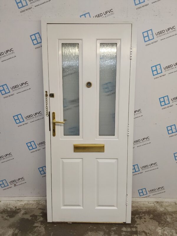 Used White Upvc Front Door 860mm x 1995mm C12D08 - Image 2