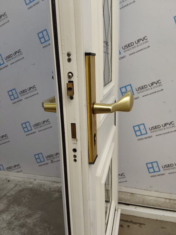 Used White Upvc Back Door And Toplight 915mm x 2285mm 0803 - Image 5