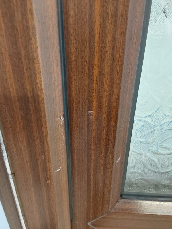 Used Woodgrain Upvc Back Door 930mm x 2055mm (Reduce To 890mm x 2035mm) 0456 - Image 11