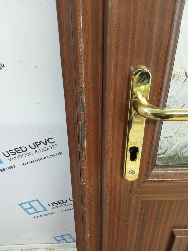 Used Woodgrain Upvc Back Door 930mm x 2055mm (Reduce To 890mm x 2035mm) 0456 - Image 7