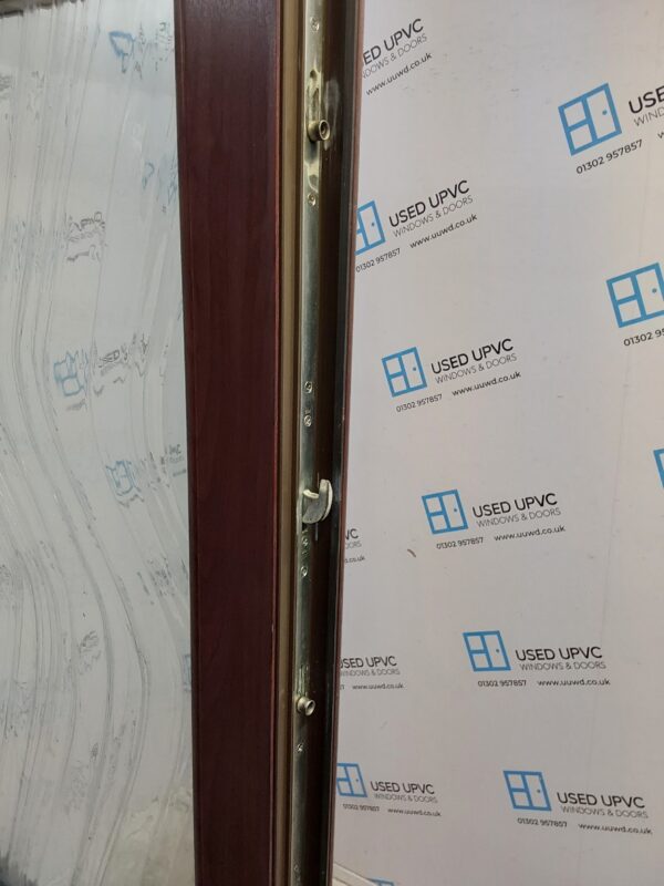 Used Rosewood Upvc Back Door 915mm x 2025mm (Reduce To 890mm) 0411 - Image 4