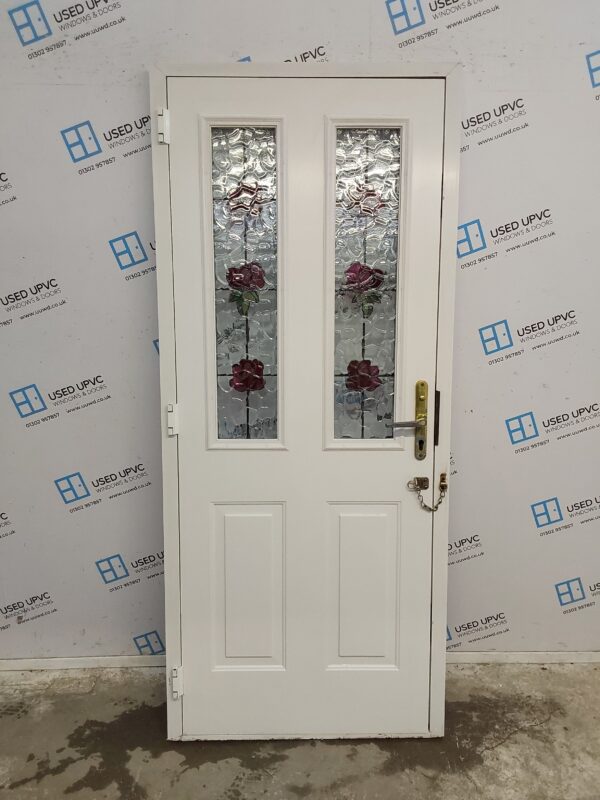 Used White Upvc Back Door 870mm x 2020mm 0189 - Image 2