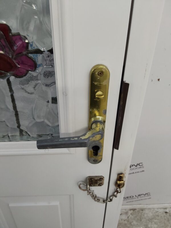 Used White Upvc Back Door 870mm x 2020mm 0189 - Image 7