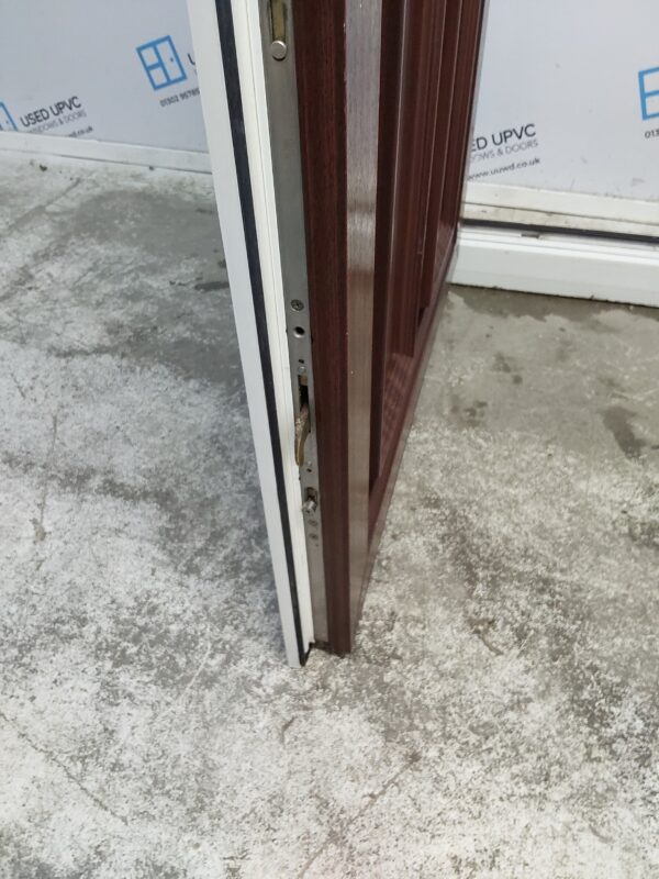 Used Woodgrain Upvc Back Door 895mm x 2085mm (Reduce To 880mm) 0029 - Image 6
