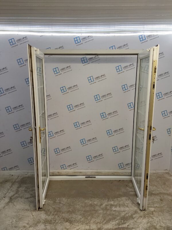 Used White Upvc French Doors 1520mm x 2080mm EA7 - Image 2