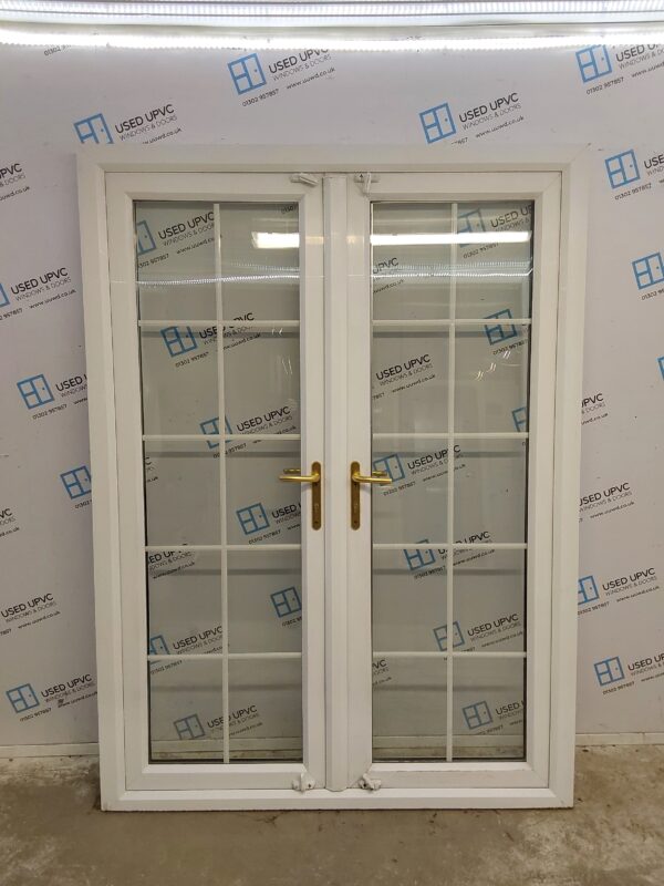 Used White Upvc French Doors 1520mm x 2080mm EA7 - Image 6