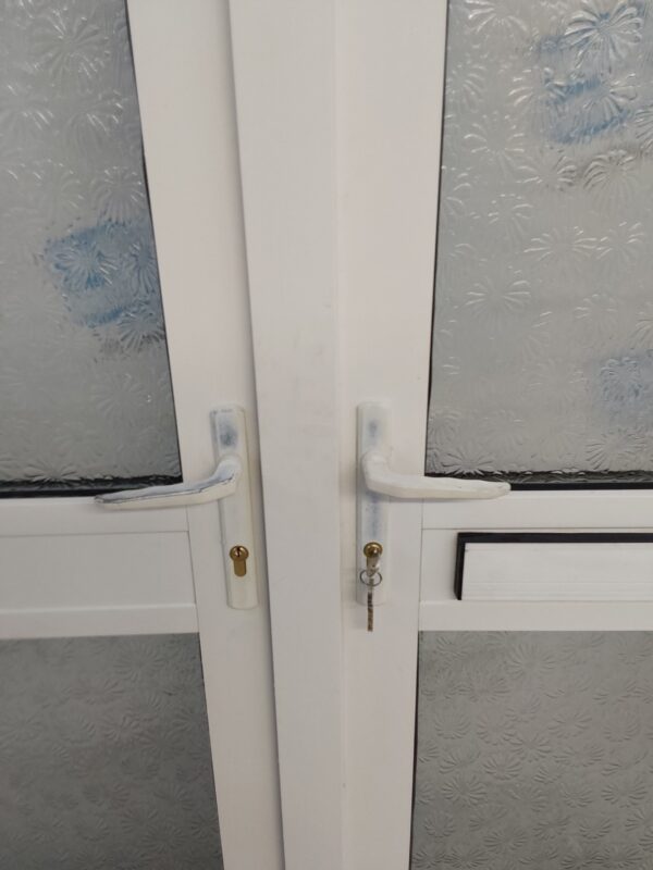 Used White Upvc French Doors 1215mm x 2340mm EA8 - Image 10