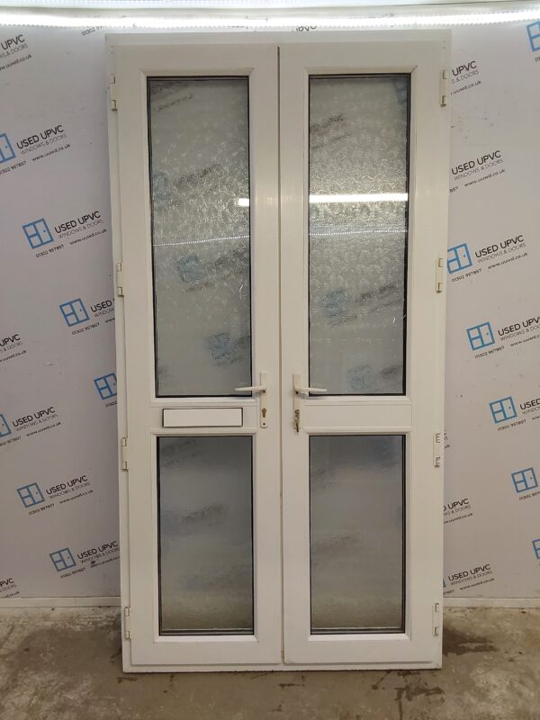 Used White Upvc French Doors 1215mm x 2340mm EA8 - Image 2
