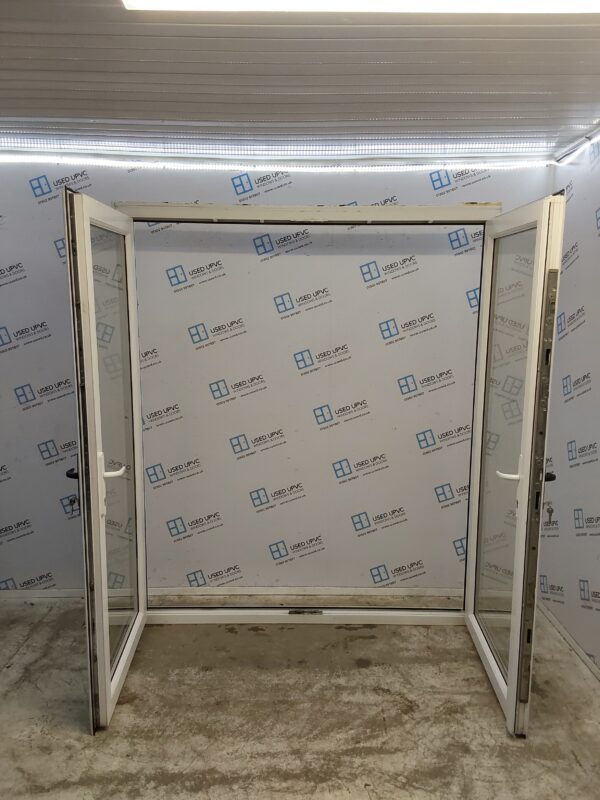 Used White Upvc French Doors 1810mm x 2110mm (Reduce To 1795mm x 2095mm) EA9 - Image 2