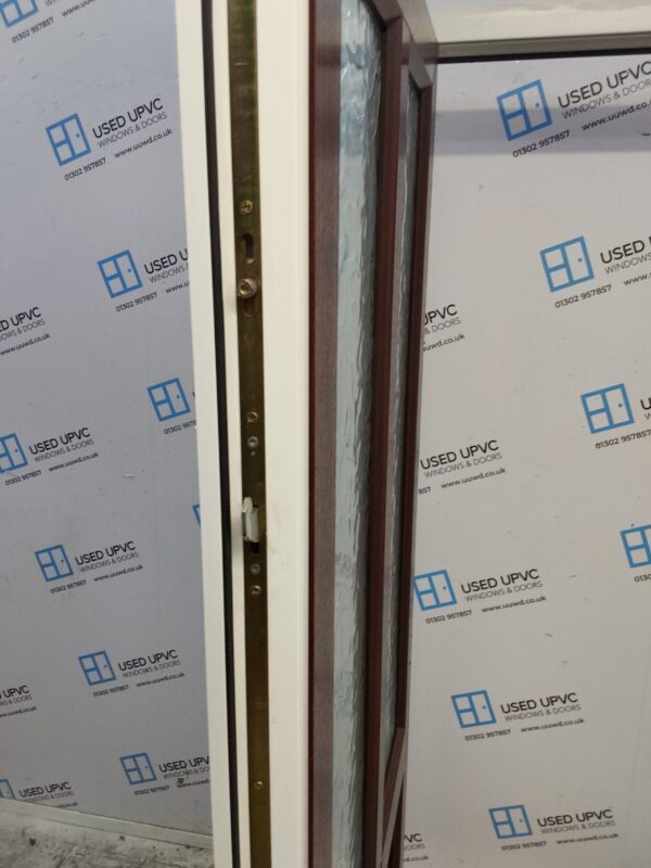 Used Woodgrain Upvc Back Door 920mm x 2055mm (Reduce To 900mm) 0699 - Image 4