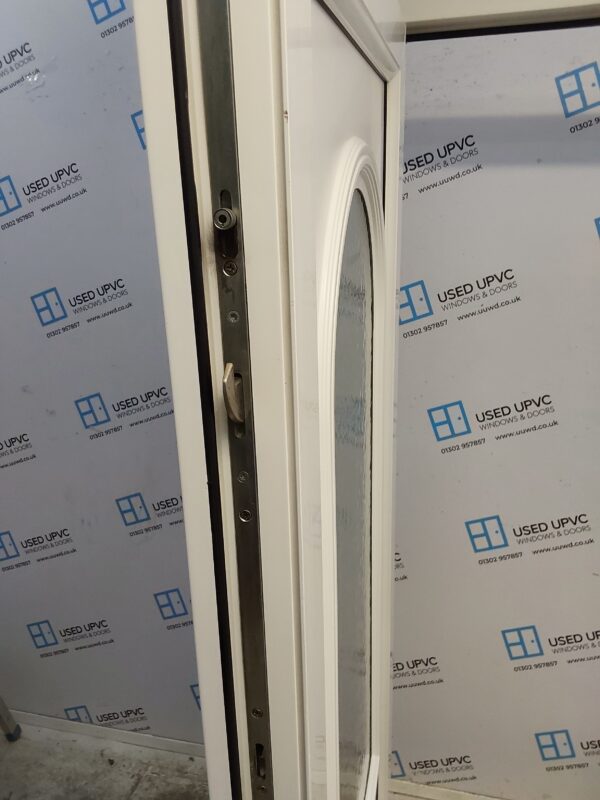 Used White Upvc Back Door 930mm x 2050mm (Reduce To 910mm) 0599 - Image 4